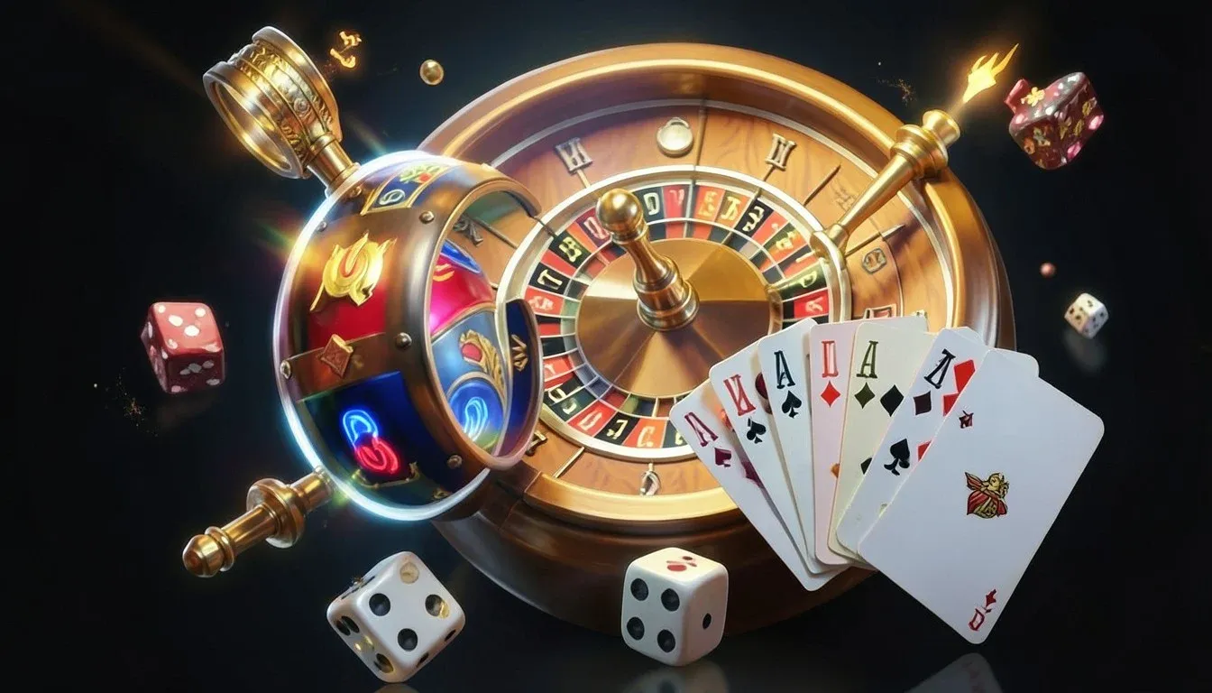 Boho casino game lobby with slot and live casino sections