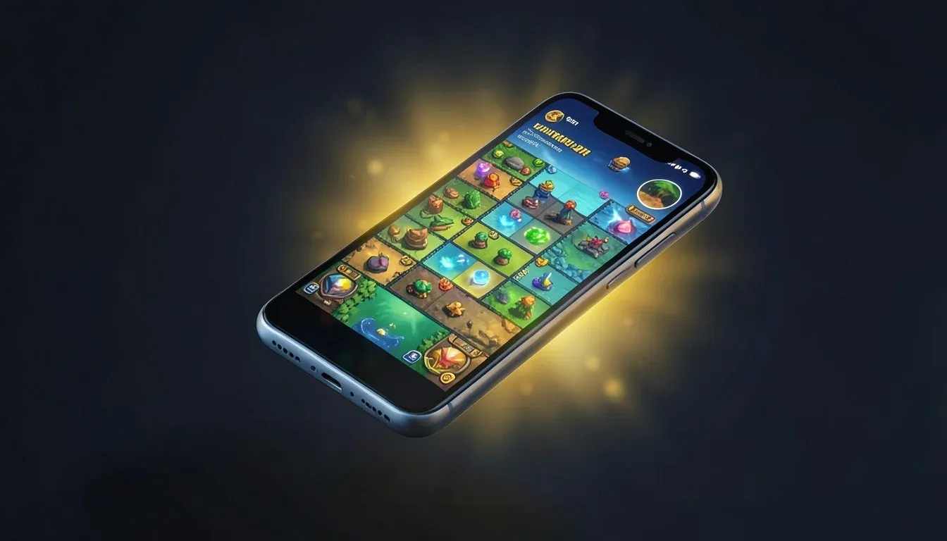 Boho casino mobile lobby on a smartphone